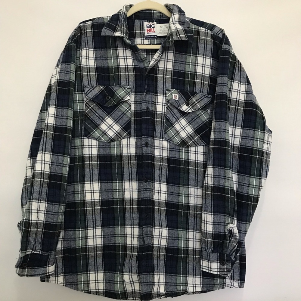 Men's Big Bill  Flannel Work Wear Size LT